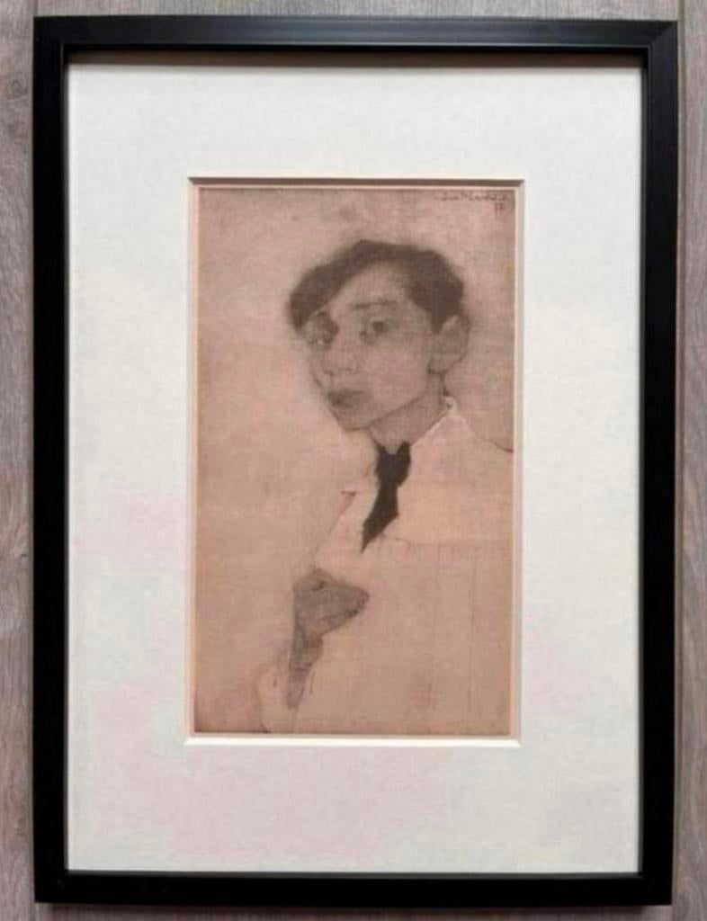 Jan Mankes 1889-1920 / Heliogravure Zelfportret 1923, Antiek en Kunst, Kunst | Etsen en Gravures, Ophalen