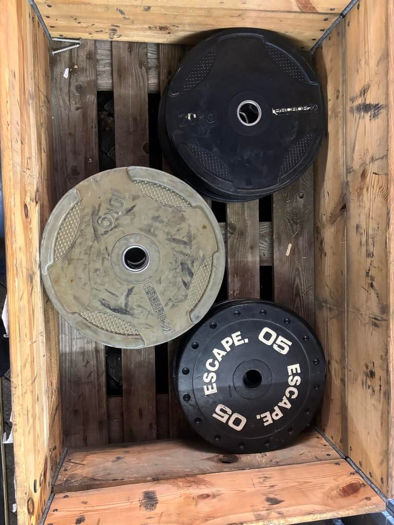 100 kg Escape Bumperplates, Ophalen, Halterschijven, Gebruikt, Escape