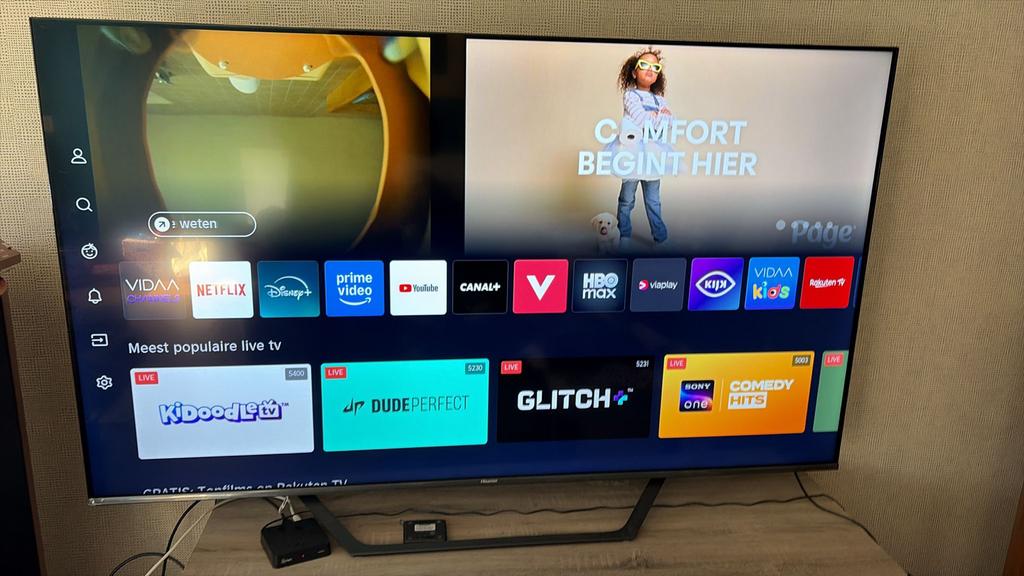 Hisense QLED Smart TV 65A72KQ, QLED, Zo goed als nieuw, 100 cm of meer, 4k (UHD)