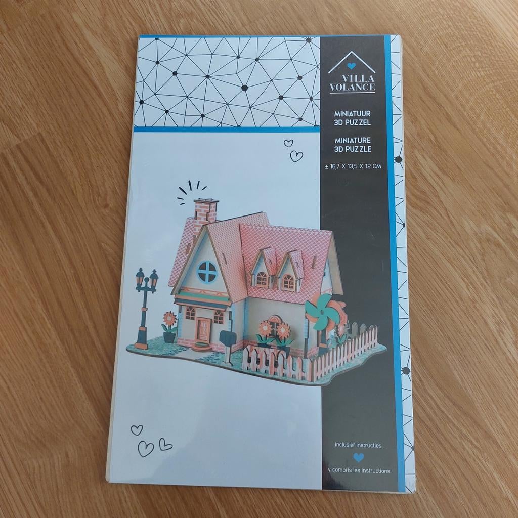 Villa  Volance houten miniatuur 3d puzzel, nieuwe, Ophalen of Verzenden, Nieuw