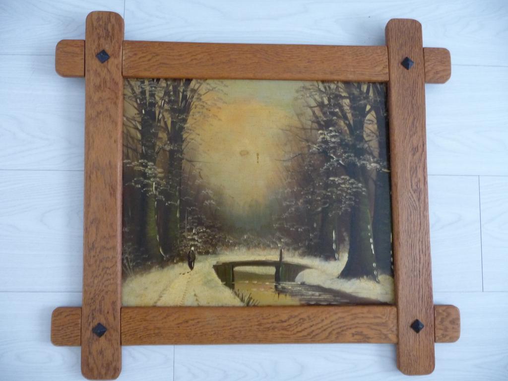 schilderij WINTER LANDSCHAP IN BOS, Ophalen