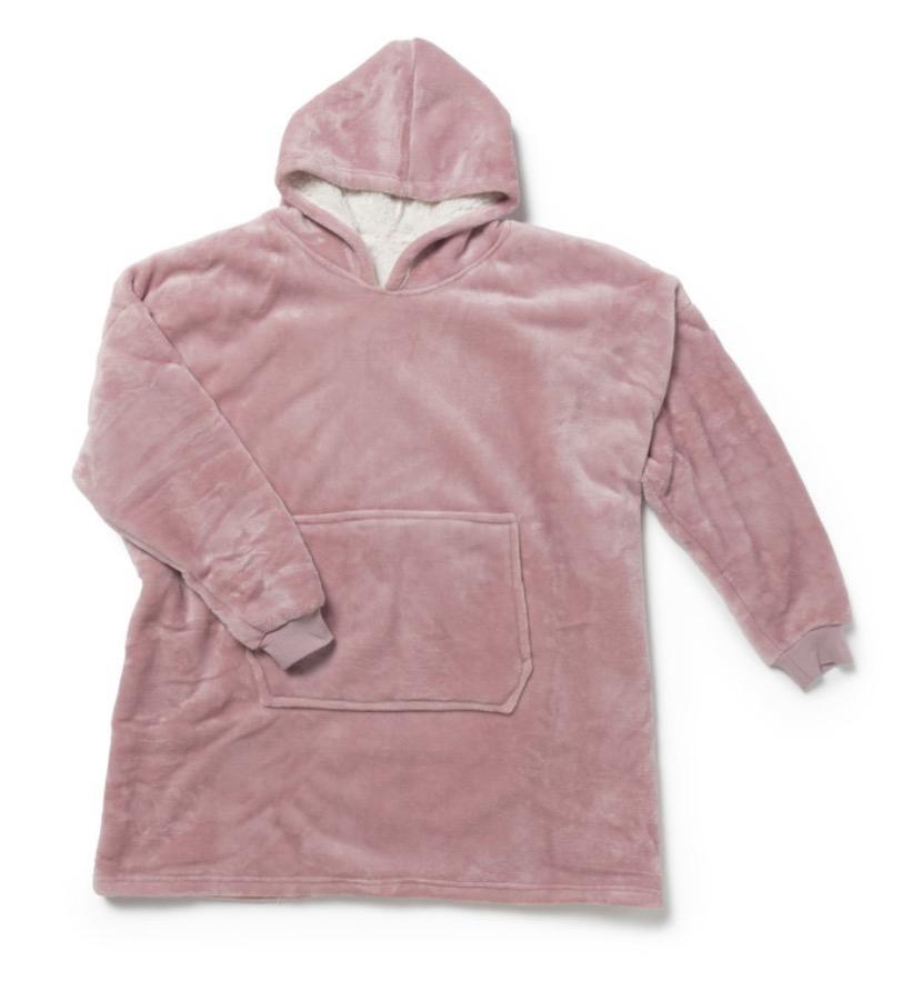 Zgan roze oversized pluchen hoodie snuggie snuggle one size, Ophalen of Verzenden, Zo goed als nieuw, Roze