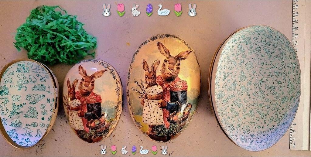 2 PAASEIEREN VAN PAPIER MACHÉ, Verzenden, Nieuw