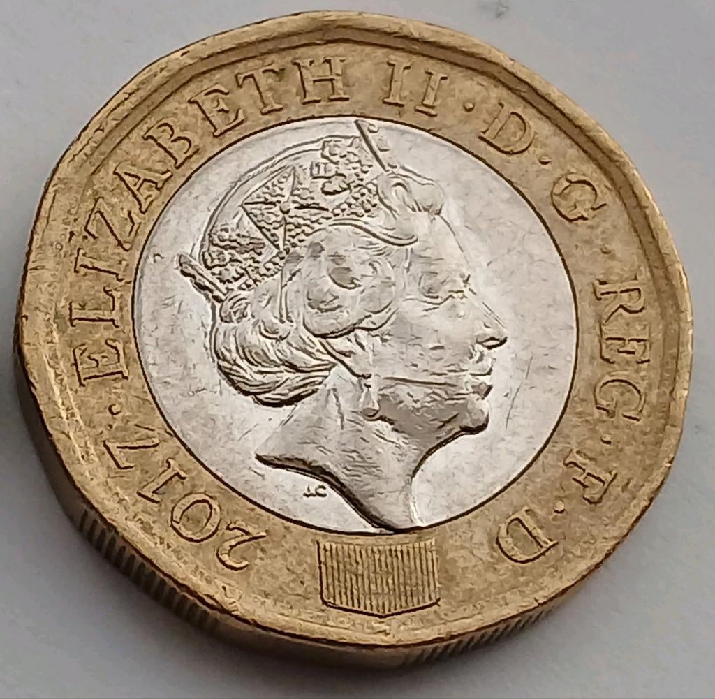 1 Pound 2017 Verenigd Koninkrijk Engeland Groot Brittannie, Ophalen of Verzenden