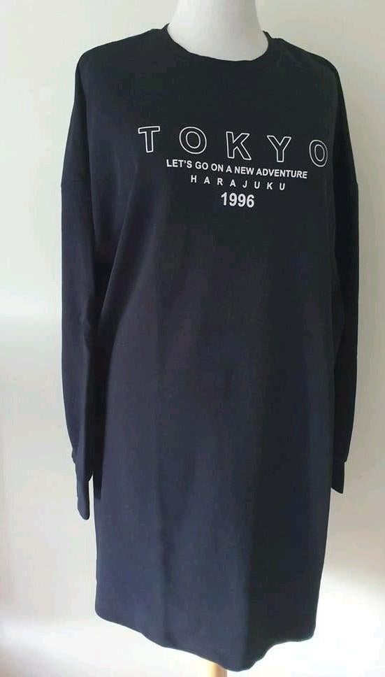 Jurk Sweatstof Maat L  C&A, Kleding | Dames, Zwart, Maat 42/44 (L), Ophalen of Verzenden, Zo goed als nieuw