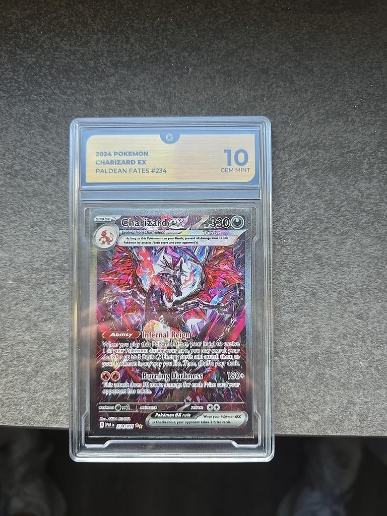 Charizard ex Paldean Fates 234/091 Graded 10 Pokémon Kaart, Ophalen of Verzenden, Nieuw, Losse kaart