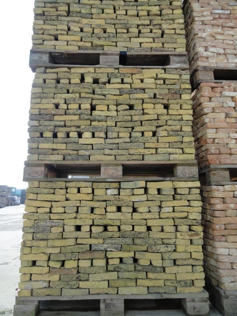 1000m2 antieke straat klinker geeltjes  op voorraad., Tuin en Terras, Tegels en Klinkers, Ophalen, Overige materialen, Gebruikt