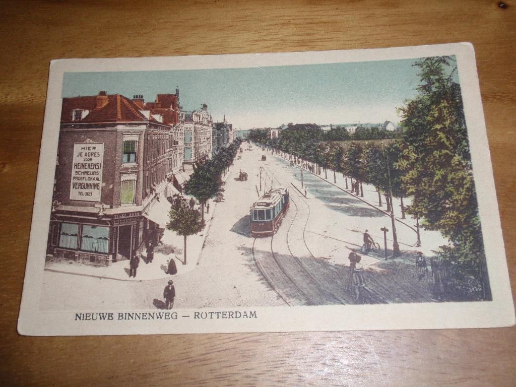 Tram Nieuwe Binnenweg Rotterdam, Verzenden, 1920 tot 1940, Ongelopen, Zuid-Holland