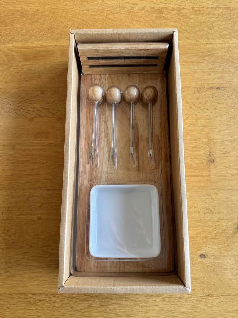 Tapas / olijven / borrel plankje met prikkers, Ophalen of Verzenden, Zo goed als nieuw, Overige stijlen, Overige typen