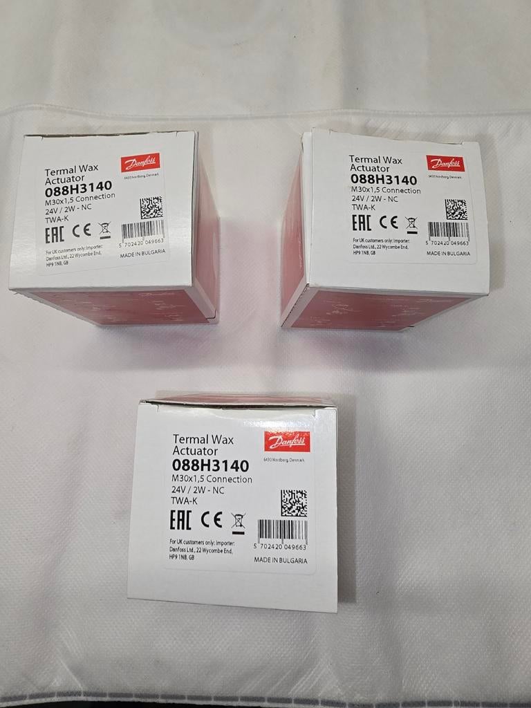 3x Danfoss thermische actuator 088H3140, Ophalen of Verzenden