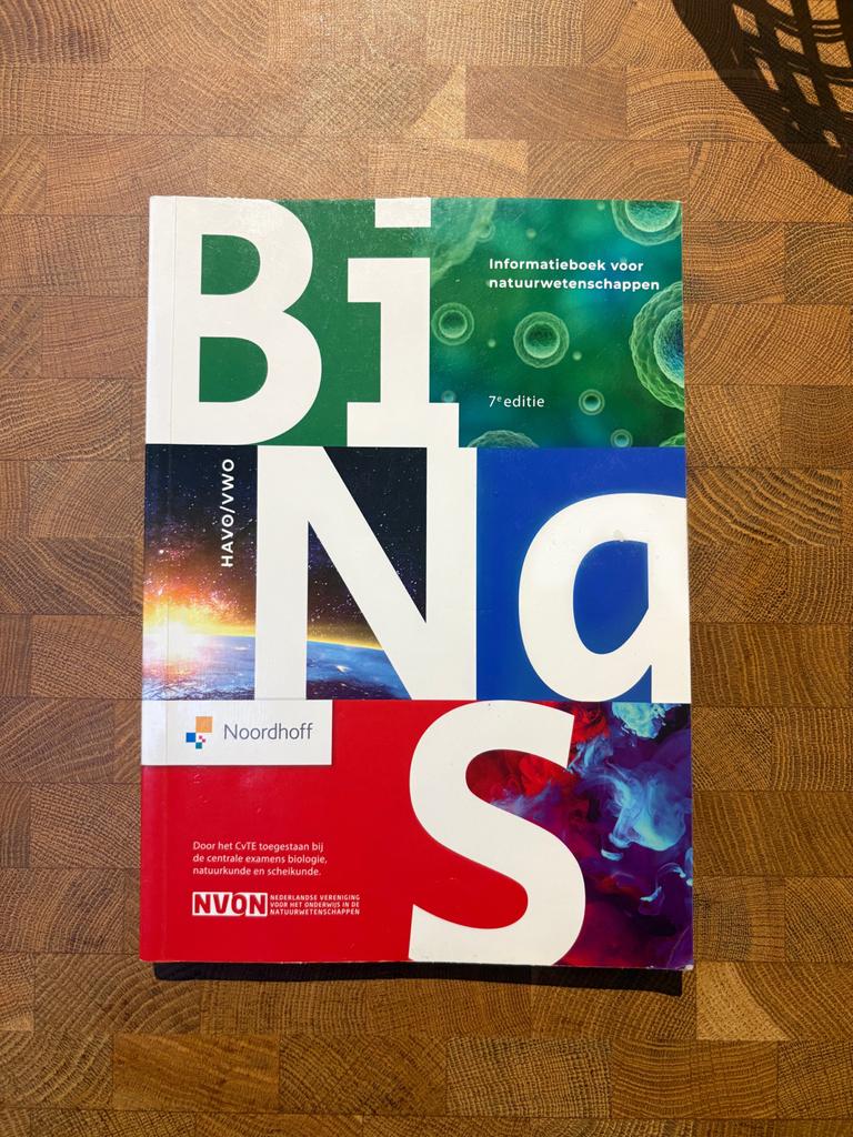 Binas 7e editie havo/vwo - Informatieboek natuurwetenschappe, Boeken, Schoolboeken, Ophalen of Verzenden, Zo goed als nieuw, HAVO