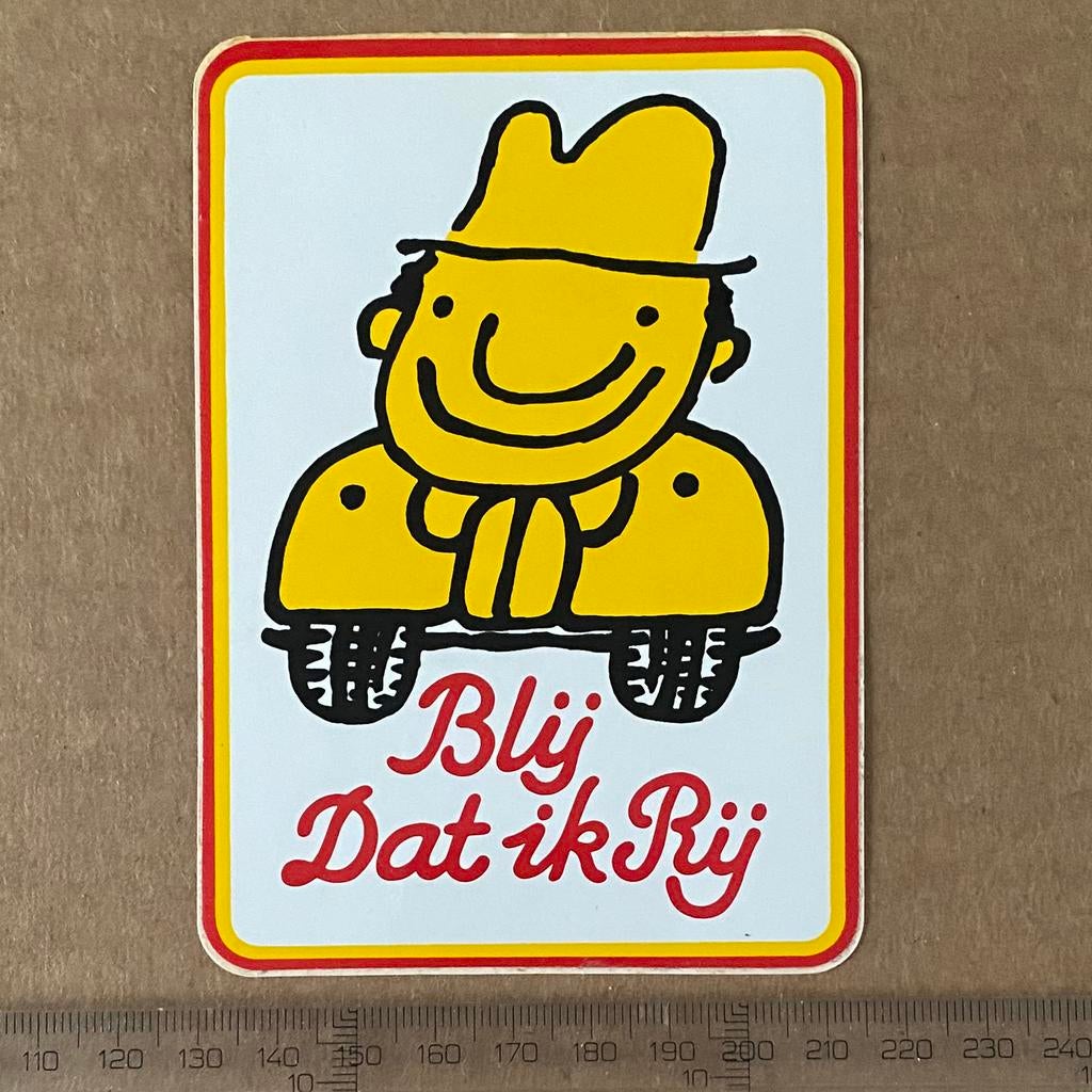 sticker blij dat ik rij, Verzamelen, Ophalen of Verzenden, Zo goed als nieuw