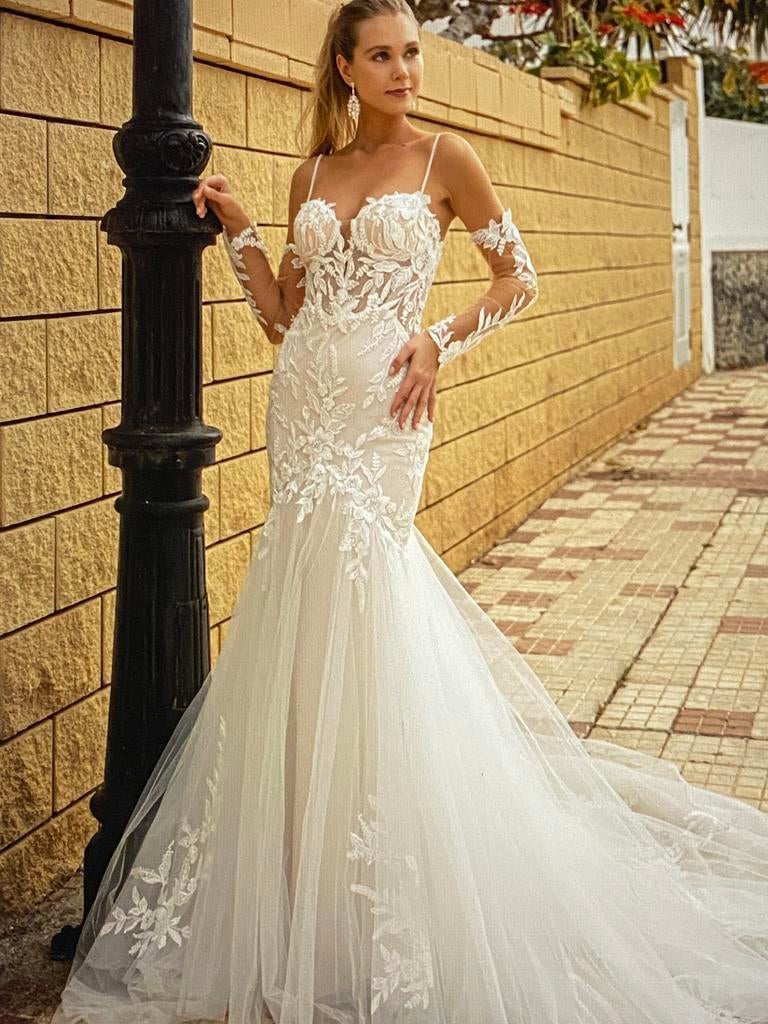 Superrrr mooie nieuwe trouwjurk! Nu uitverkoop!, Ophalen, Nieuw, Wit, Trouwjurk