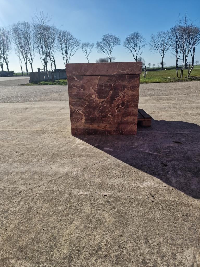 Hardstenen marmer wastafel blad aanrechtblad, Ophalen, Rood, 50 tot 100 cm, Minder dan 100 cm