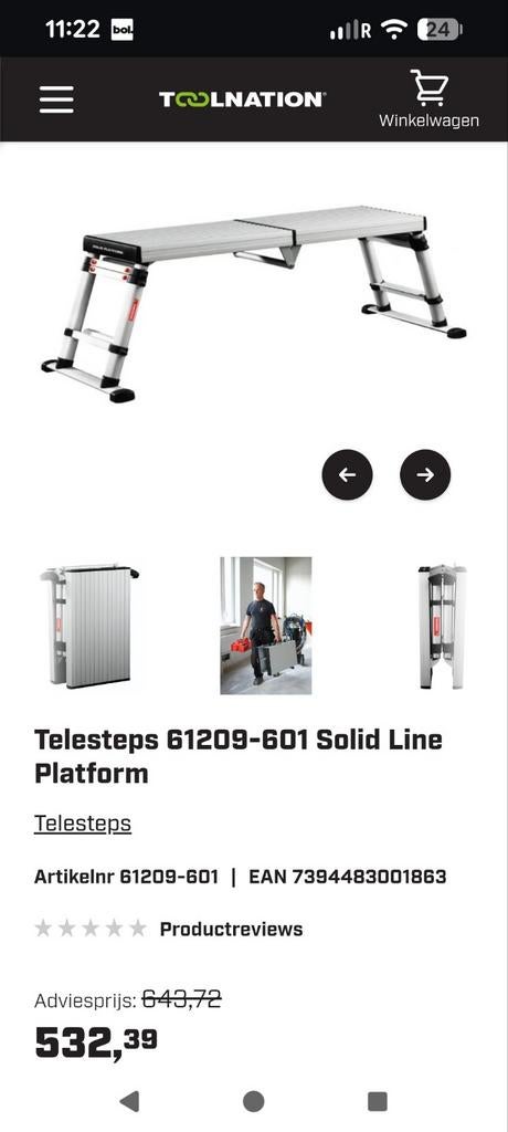 Telesteps 61209-601 Solid Line Platform, Ophalen of Verzenden
