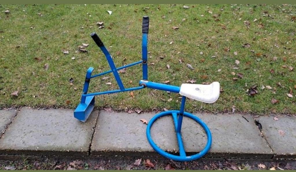 Leuke blauwe BERG graafmachine, Ophalen, Gebruikt