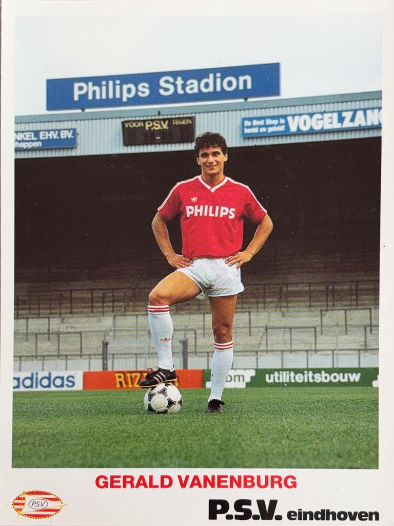 Spelerskaart Gerald Vanenburg - PSV Eindhoven - 1986/1987, Ophalen of Verzenden, Zo goed als nieuw, PSV, Spelerskaart