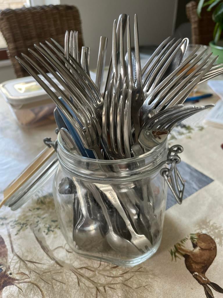 Bestek, Ophalen of Verzenden, Zo goed als nieuw, Rvs of Chroom