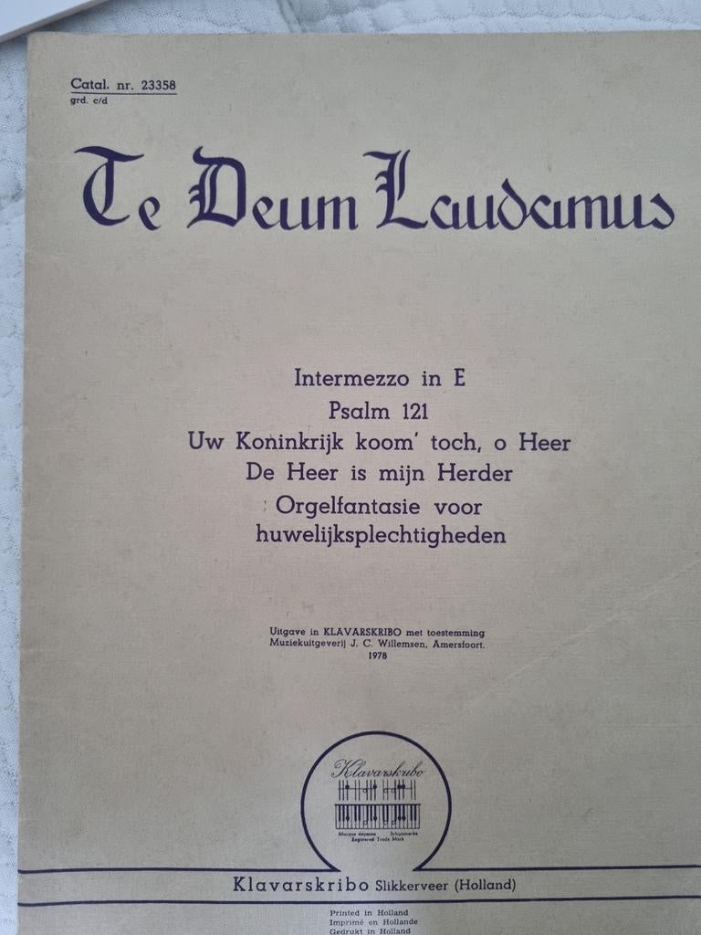 Klavarskribo - Te deum Laudanus - div bewerkingen, Ophalen of Verzenden, Gebruikt, Les of Cursus, Religie en Gospel