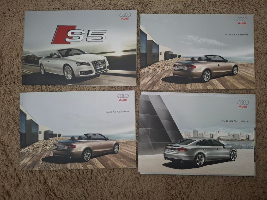 Lot autofolders Audi A5/S5 cabriolet, Boeken, Verzenden, Audi