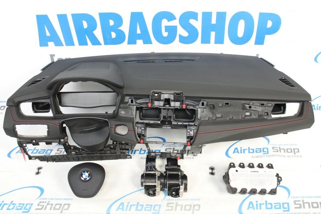 Airbag set - Dashboard zwart rode stiksel BMW 2 F45 F46, Gebruikt, Ophalen of Verzenden