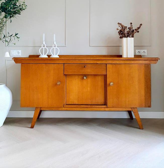 🧡 Vintage retro dressoir kast jaren ‘60 lowboard tv-meubel, Huis en Inrichting, Kasten | Dressoirs, Ophalen, Gebruikt, 150 tot 200 cm