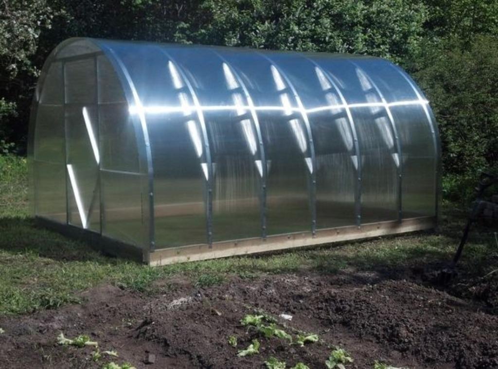 EcoSlideTunnelkas ES 3M /4m x 4M TOT --- 6mm Broeikas, Tuin en Terras, Kassen, Staal, Polycarbonaat, Verzenden, Kweekkas
