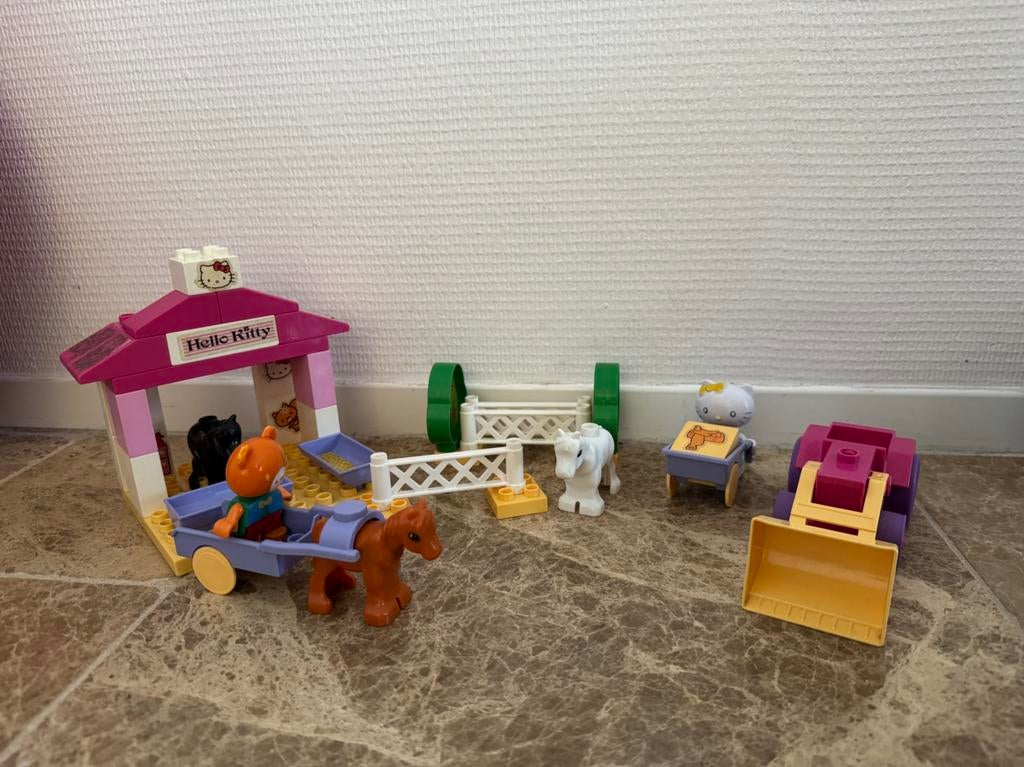 Duplo hello kitty boerderij, Ophalen of Verzenden, Zo goed als nieuw, Complete set, Duplo