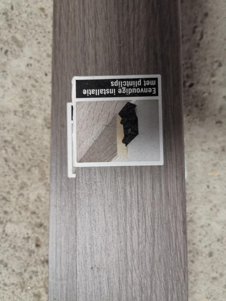 8x Grijze Plinten - 240 cm Lang - Nieuw, Doe-het-zelf en Verbouw, Plinten en Afwerking, Ophalen, Nieuw, Mdf, 200 tot 250 cm