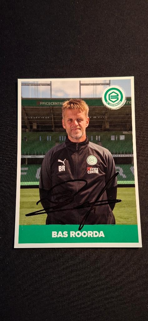 Spelerskaart met handtekening Bas Roorda # FC Groningen PSV, Verzamelen, Sportartikelen en Voetbal, Ophalen of Verzenden, Nieuw