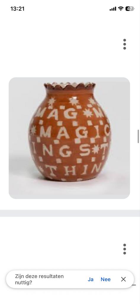 GEZOCHT! Sissy Boy Vaas - Magic Things, Gebruikt, Overige kleuren, Aardewerk of Porselein, Ophalen of Verzenden