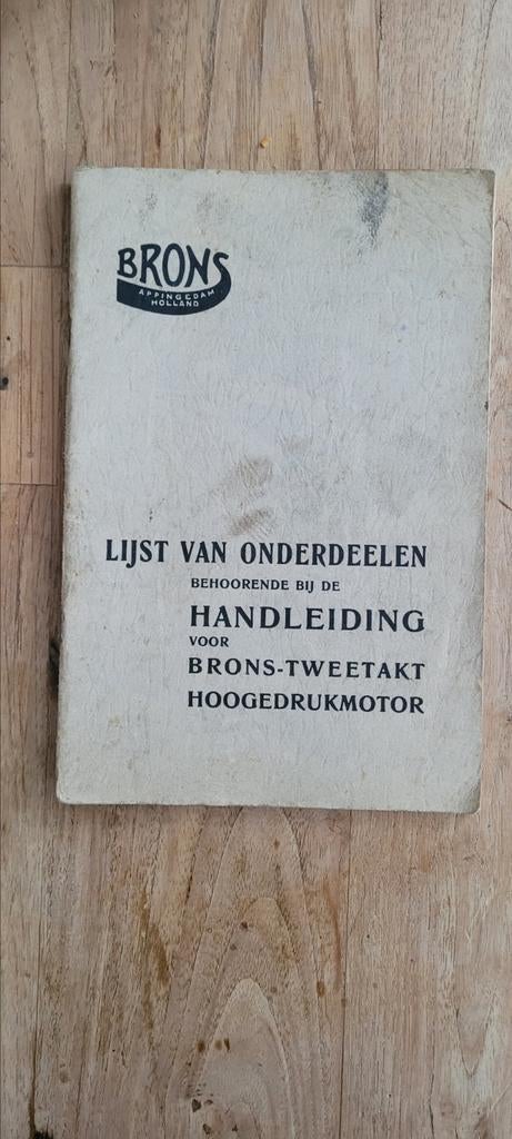 Handleiding Brons motor, Ophalen of Verzenden, Gelezen, Overige onderwerpen