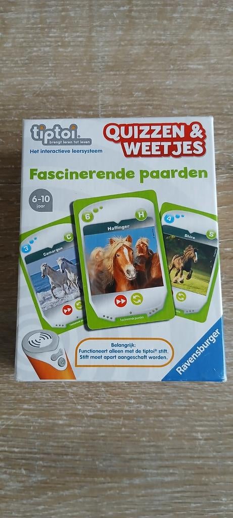 Tiptoi Quizzen & Weetjes fascinerende paarden ravensburger, Een of twee spelers, Ophalen of Verzenden, Gebruikt, Ravensburger