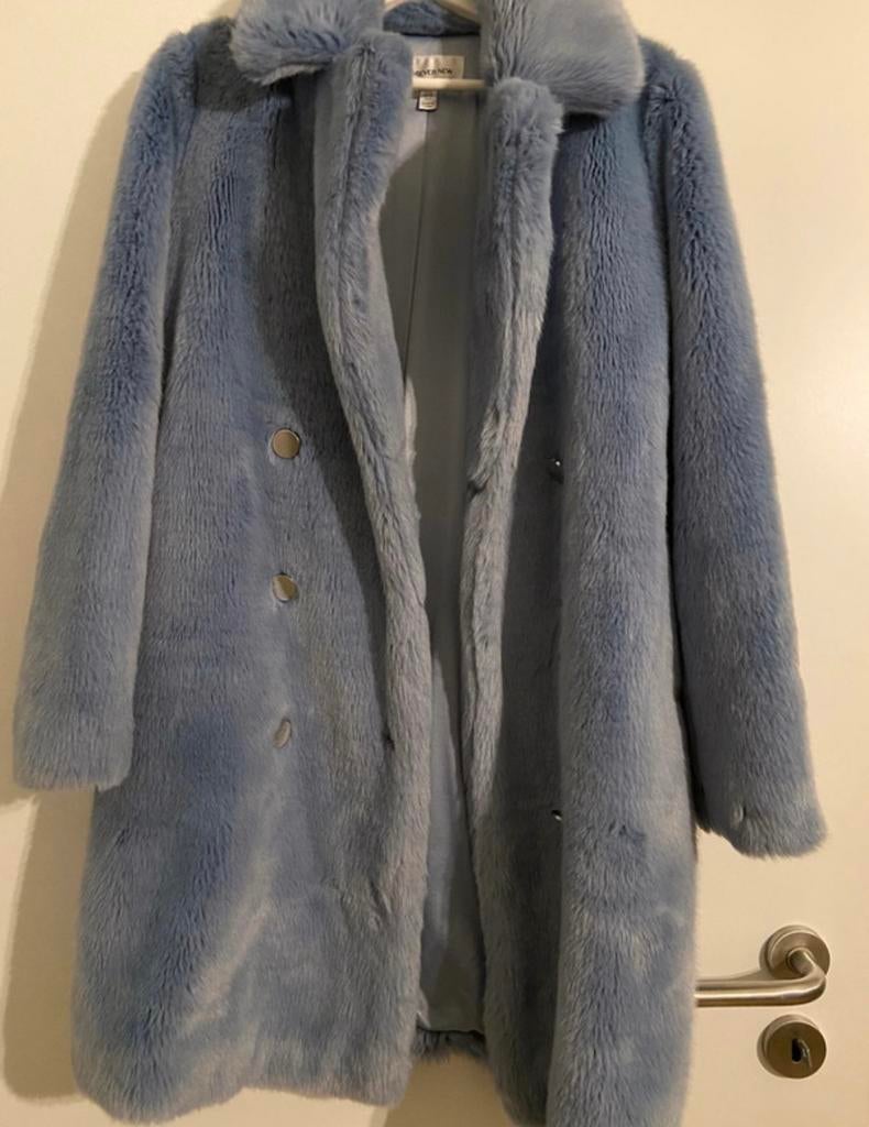 Faux Fur Coat, Blauw, Forever New, Ophalen of Verzenden, Zo goed als nieuw