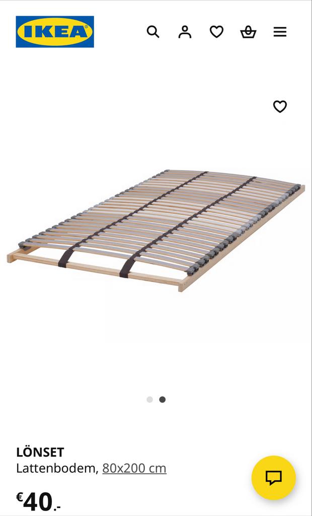 IKEA Lönset bedbodems tweepersoons 160x200 Nieuw in doos!, Ophalen, Bedbodem, 200 cm, 160 cm