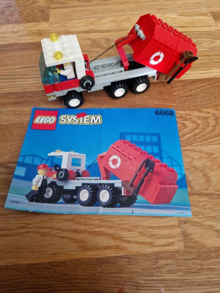 Vintage Lego System 6668 Recycling Truck, Ophalen of Verzenden, Gebruikt, Complete set, Lego