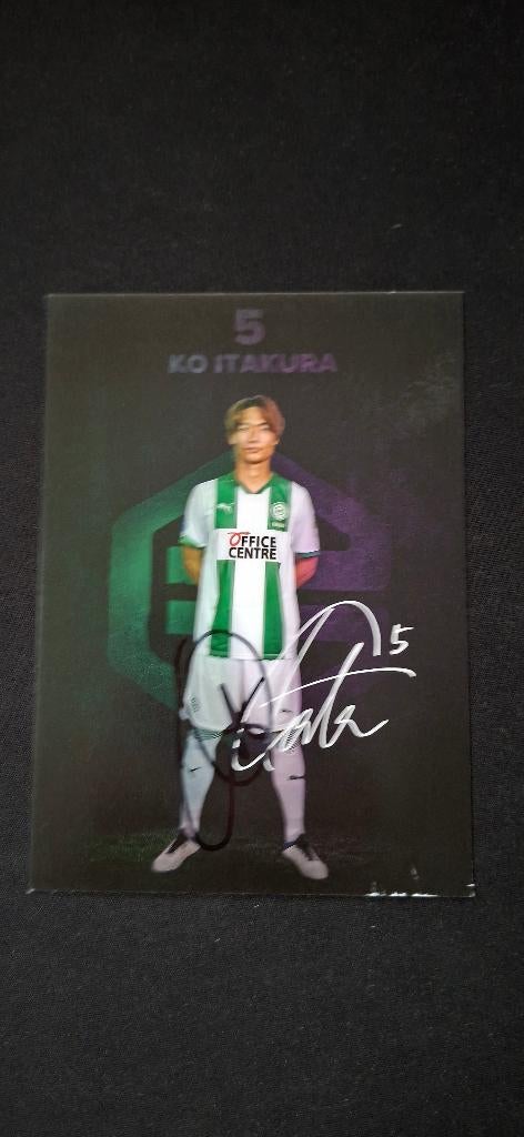 Spelerskaart met handtekening; Ko Itakura # FC Groningen, Ophalen of Verzenden, Nieuw, Overige binnenlandse clubs, Spelerskaart