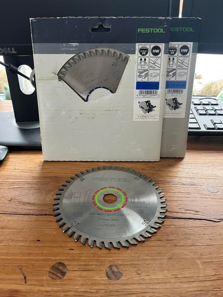 Festool TS 55 REBQ Zaagbladen NIEUW!!, Invalzaag, Nieuw, Ophalen of Verzenden, 30 tot 70 mm