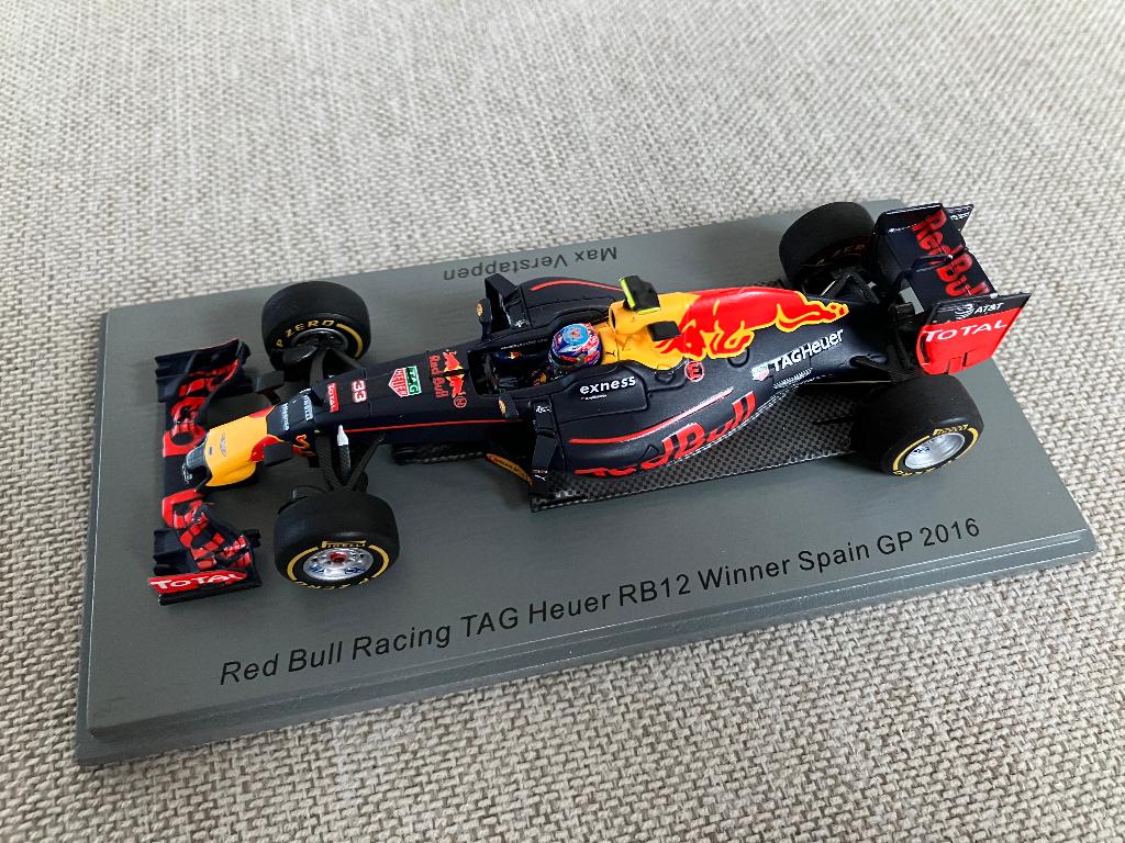 ✅ Max Verstappen 1:43 1st win Spanje 2016 RB12 Spark S5019, Ophalen of Verzenden, Nieuw, Formule 1