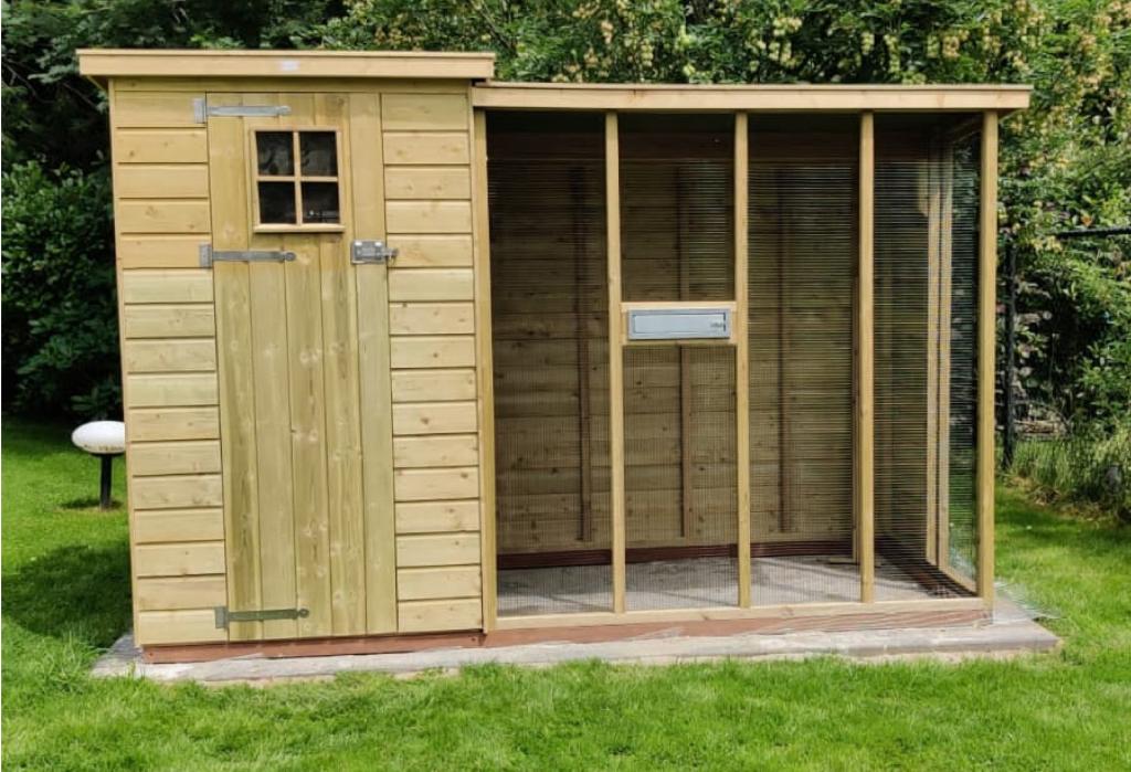 maatwerk 🔨🪚🪛VOLIERE -- met sluis -- ONDERHOUDSVRIJ🦜, Dieren en Toebehoren, Ophalen, Nieuw, Hout, Volière