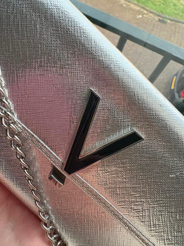 Zilveren Valentino Avondtasje, Ophalen of Verzenden, Zo goed als nieuw, Grijs, Avondtasje