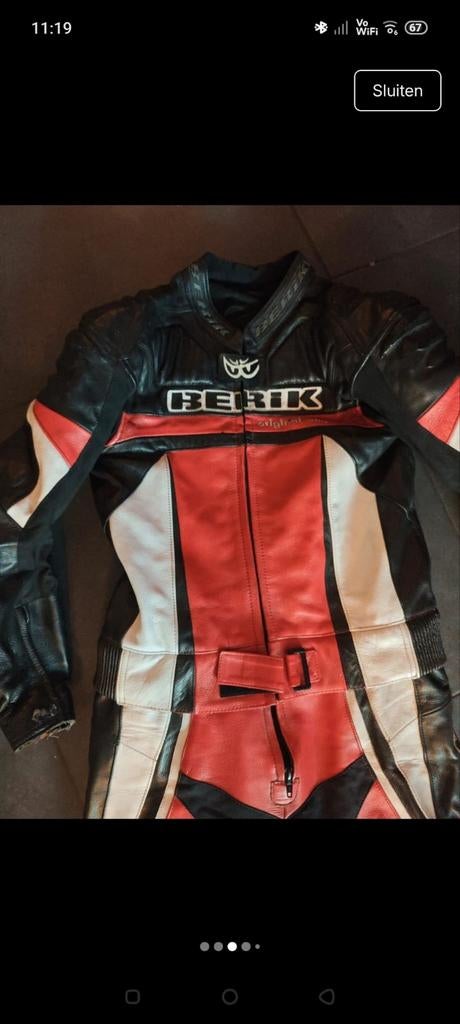 Berik Motorpak 2-delig Maat 48 - Gebruikt, Motoren, Kleding | Motorkleding, Ophalen of Verzenden, Berik, Tweedehands, Heren