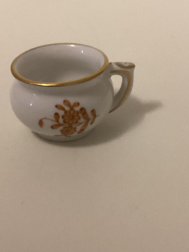 Herend HVN Gary, porselein, mini potje, 7578/AM 4, miniatuur, Ophalen of Verzenden