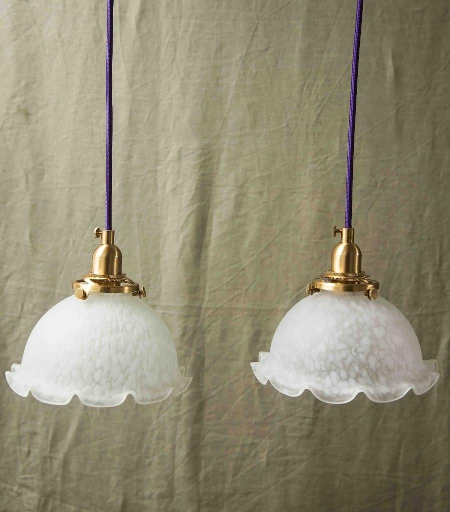 Nova vintage pedant lamps (set of 2 available), Vintage, Ophalen of Verzenden, Zo goed als nieuw, Glas