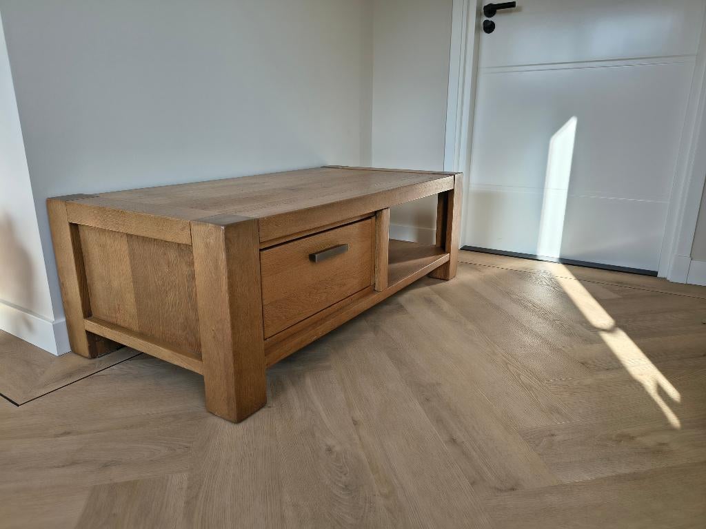 Salontafel eiken, Ophalen, Gebruikt, 50 tot 100 cm, 100 tot 150 cm