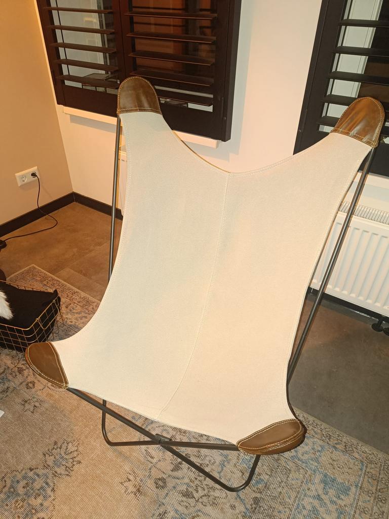 Vlinderstoel, Huis en Inrichting, Stoelen, Zo goed als nieuw, Eén, Metaal, Overige kleuren, Ophalen of Verzenden