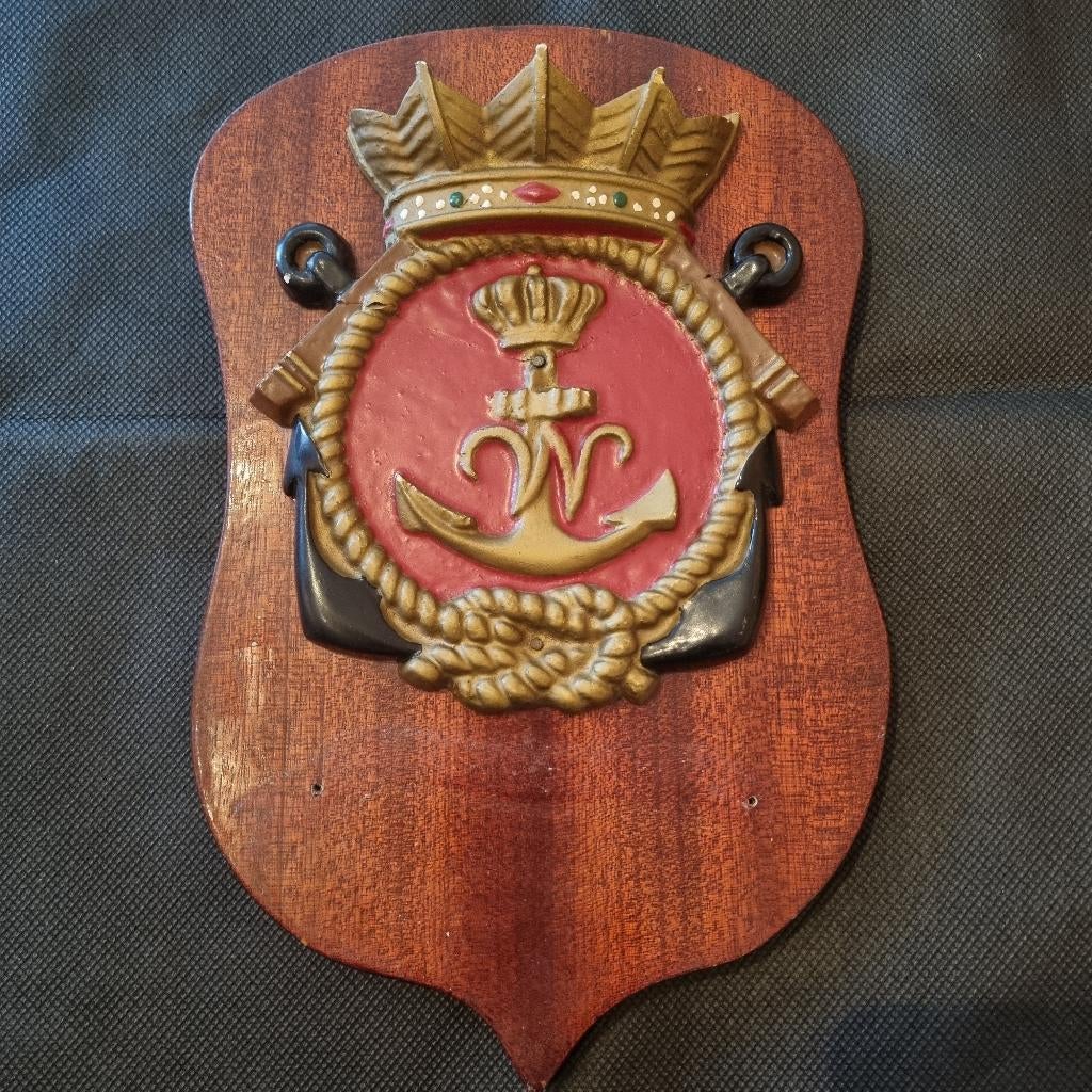 Wapenschild KIM, Verzamelen, Ophalen of Verzenden, Marine, Nederland, Embleem of Badge