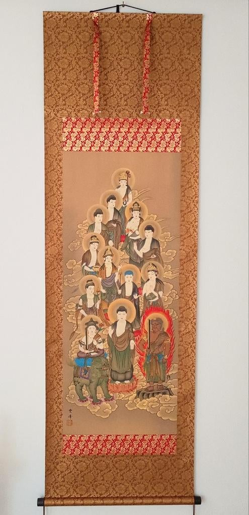 Japanse scroll rolschildering 13 Boeddha's Jusanbutsu, Ophalen of Verzenden