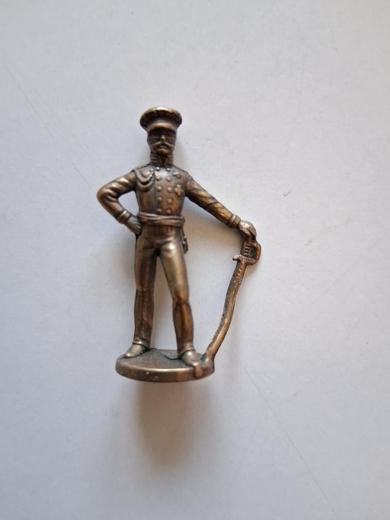 Man met degen/ zwaard messing, Verzamelen, Ophalen of Verzenden, Gebruikt, Mens