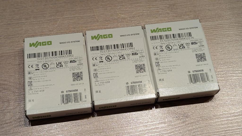 3 stuks WAGO I/O-SYSTEM CAN Gateway 750-658 nieuw, Ophalen of Verzenden, Nieuw